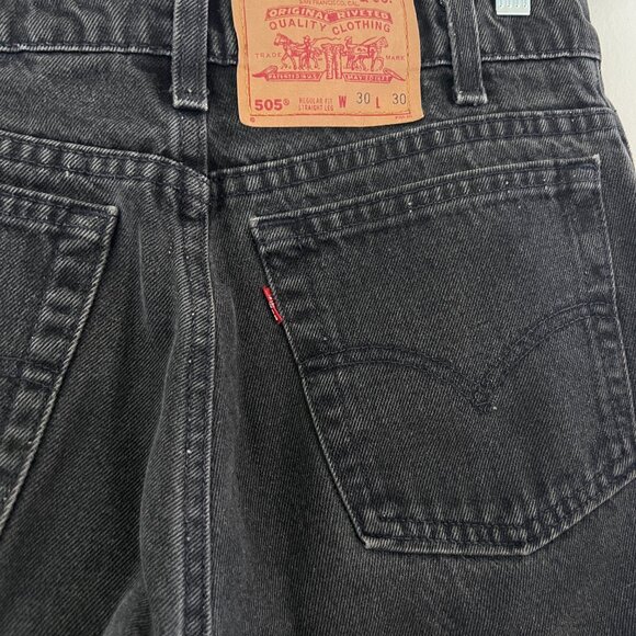 Vintage Levi's 505 30x30 Washed Black Made in USA - Picture 7 of 9